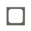 Cover plate 50x50 mm Telecommunication inserts grey metallic - Platform 63