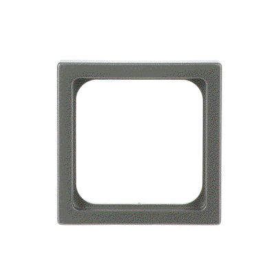 Cover plate 50x50 mm Telecommunication inserts grey metallic - Platform 63