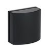 Cover plate 50x50 mm with Hinged Lid for data connection housing black matt - Platform 63