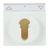 Cover plate with legend Symbol "arrows" or "0 - 1" for Venetian blind, Key studio white matt - Platform 63