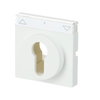 Cover plate with legend Symbol "arrows" or "0 - 1" for Venetian blind, Key studio white matt - Platform 63