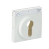 Cover plate with legend Symbol "arrows" or "0 - 1" for Venetian blind, Key studio white matt - Platform 63