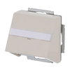 Cover plate with labelling field For data connection housing ivory white - Platform 63
