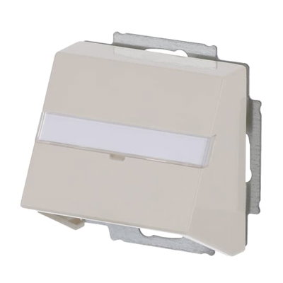 Cover plate with labelling field For data connection housing ivory white - Platform 63