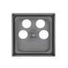 Cover plate SAT 4 gang stainless steel - Pure Stainless Steel
