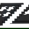 Cover plate SAT 4 gang black matt - Platform 63