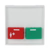 Cover plate Call / reset / Red / Green 2 gang  studio white - Platform 63