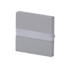 Rocker with labelling field for Switch/push button, Single rocker aluminium silver - Platform 63