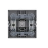 Rocker with labelling field for Switch/push button, Single rocker aluminium silver - Platform 63