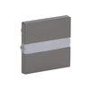 Rocker with labelling field for Switch/push button, Single rocker stainless steel - Pure Stainless Steel