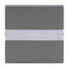 Rocker with labelling field for Switch/push button, Single rocker grey metallic - Platform 63