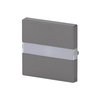 Rocker with labelling field for Switch/push button, Single rocker grey metallic - Platform 63