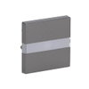 Rocker with labelling field for Switch/push button, Single rocker grey metallic - Platform 63