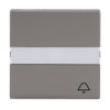 Rocker with labelling field and legend Symbol "bell" for Switch/push button, Single rocker stainless steel - Pure Stainless Steel