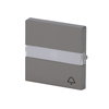 Rocker with labelling field and legend Symbol "bell" for Switch/push button, Single rocker stainless steel - Pure Stainless Steel