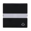 Rocker with labelling field and legend Symbol "bell" for Switch/push button, Single rocker black matt - Platform 63