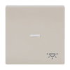 Rocker with legend Symbol "light" with Small Transparent Calotte for Switch/push button, Single rocker ivory white - Platform 63