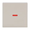 Rocker with Small Red Calotte for Switch/push button, Single rocker ivory white - Platform 63