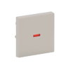 Rocker with Small Red Calotte for Switch/push button, Single rocker ivory white - Platform 63