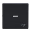 Rocker with legend Symbol "light" with Small Transparent Calotte for Switch/push button, Single rocker anthracite - Platform 63