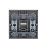 Rocker with legend Symbol "bell" with Small Transparent Calotte for Switch/push button, Single rocker aluminium silver - Platform 63