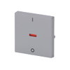 Rocker with legend Characters 0 and 1 with Small Red Calotte for Switch/push button, Single rocker aluminium silver - Platform 63