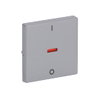 Rocker with legend Characters 0 and 1 with Small Red Calotte for Switch/push button, Single rocker aluminium silver - Platform 63