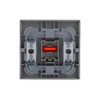 Rocker with legend Characters 0 and 1 with Small Red Calotte for Switch/push button, Single rocker aluminium silver - Platform 63