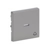 Rocker with legend Symbol "bell" with Small Transparent Calotte for Switch/push button, Single rocker stainless steel - Pure Stainless Steel