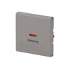 Rocker with legend Heizung with Small Red Calotte for Switch/push button, Single rocker stainless steel - Pure Stainless Steel