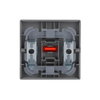 Rocker with Small Red Calotte for Switch/push button, Single rocker grey metallic - Platform 63