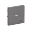 Rocker with legend Symbol "light" with Small Transparent Calotte for Switch/push button, Single rocker grey metallic - Platform 63