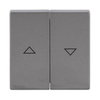 Rocker with legend Symbol "arrows" for Venetian blind, Two-part rocker grey metallic - Platform 63
