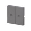 Rocker with legend Symbol "arrows" for Venetian blind, Two-part rocker grey metallic - Platform 63