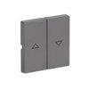 Rocker with legend Symbol "arrows" for Venetian blind, Two-part rocker grey metallic - Platform 63