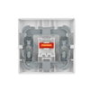 Rocker Characters 0 and 1 with Small Red Calotte for Switch/push button, Single rocker studio white matt - Platform 63