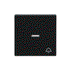 Rocker with legend Symbol "bell" with Small Transparent Calotte for Switch/push button, Single rocker black matt - Platform 63