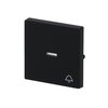 Rocker with legend Symbol "bell" with Small Transparent Calotte for Switch/push button, Single rocker black matt - Platform 63