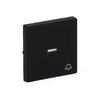 Rocker with legend Symbol "bell" with Small Transparent Calotte for Switch/push button, Single rocker black matt - Platform 63