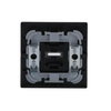 Rocker with legend Symbol "key" with Small Transparent Calotte for Switch/push button, Single rocker black matt - Platform 63
