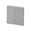 Rocker with Small Transparent Calotte for Switch/push button, Two-part rocker aluminium silver - Platform 63