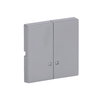 Rocker with Small Transparent Calotte for Switch/push button, Two-part rocker aluminium silver - Platform 63