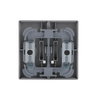 Rocker with Small Transparent Calotte for Switch/push button, Two-part rocker aluminium silver - Platform 63