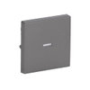 Rocker with Small Transparent Calotte for Switch/push button, Single rocker grey metallic - Platform 63
