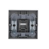 Rocker with Small Transparent Calotte for Switch/push button, Single rocker grey metallic - Platform 63