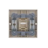 Rocker with Small Transparent Calotte for Switch/push button, Single rocker ivory white - Platform 63
