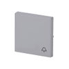 Rocker with legend Symbol "bell" for Switch/push button, Single rocker aluminium silver - Platform 63