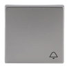 Rocker with legend Symbol "bell" for Switch/push button, Single rocker stainless steel - Pure Stainless Steel