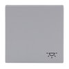 Rocker with legend Symbol "light" for Switch/push button, Single rocker aluminium silver - Platform 63