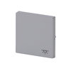 Rocker with legend Symbol "light" for Switch/push button, Single rocker aluminium silver - Platform 63